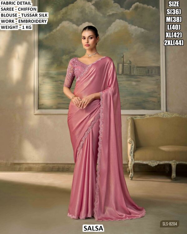 Party Wear Saree With Designer Blouse
