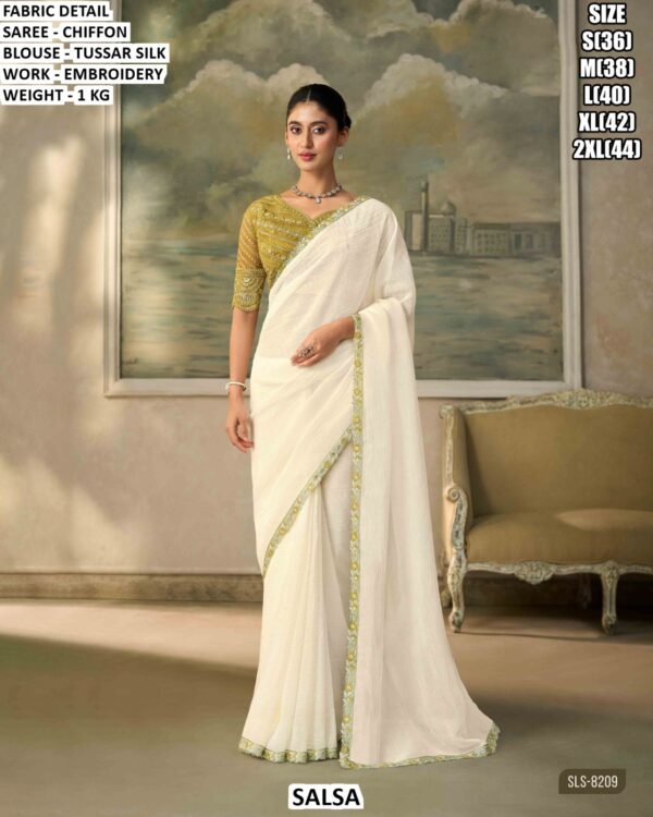 Party Wear Saree With Designer Blouse