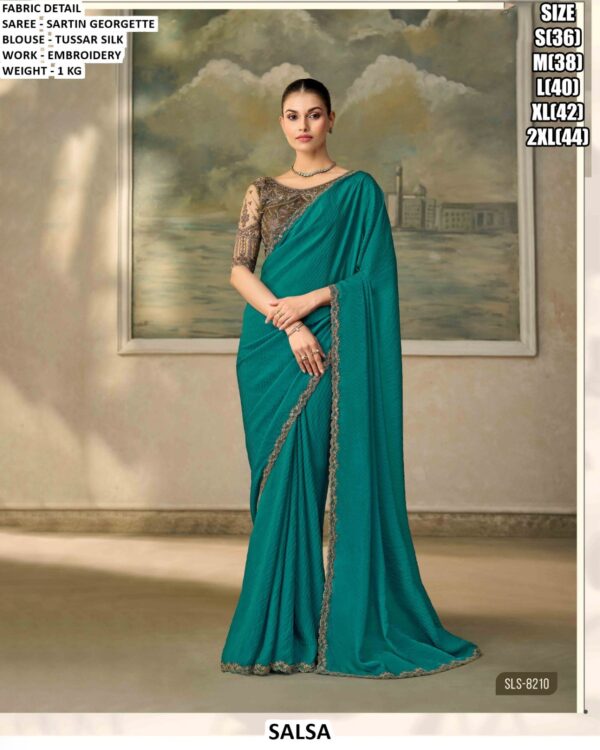 Party Wear Saree With Designer Blouse