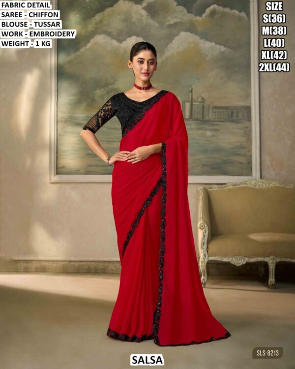 Party Wear Saree With Designer Blouse