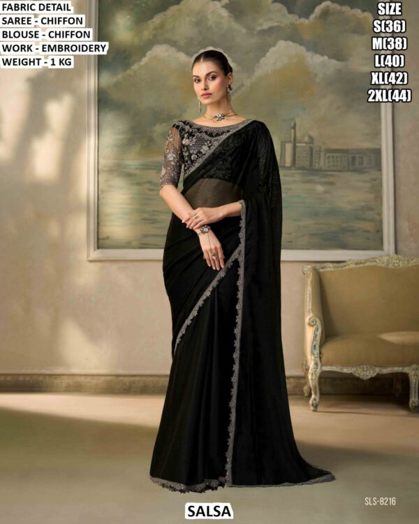 Party Wear Saree With Designer Blouse