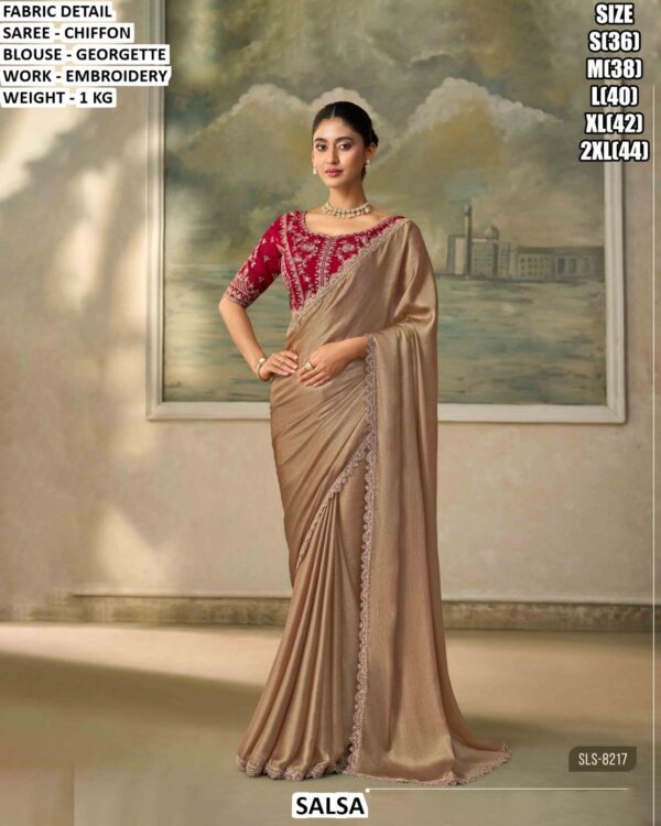 Party Wear Saree With Designer Blouse