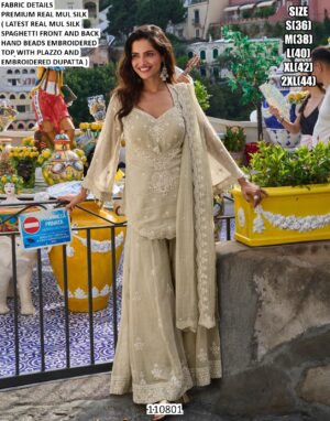 Designer Hand Beads Embroidered Suit Set