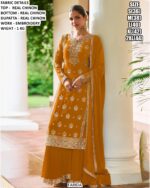 Designer Chinon Kurta Palazzo With Dupatta