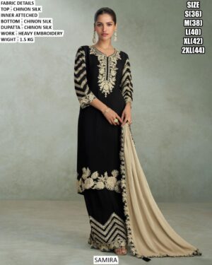 Wedding Wear Chinon Silk Suit For Women