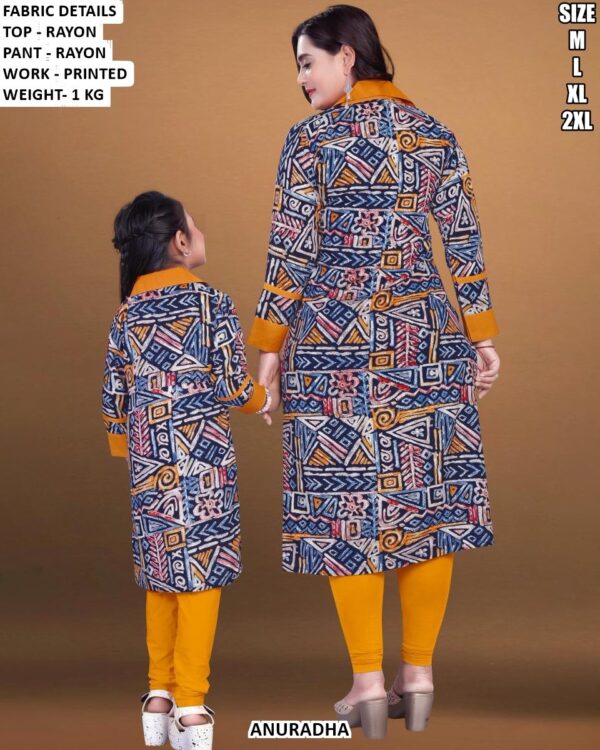 Mother Daughter Matching Ethnic Wear Set