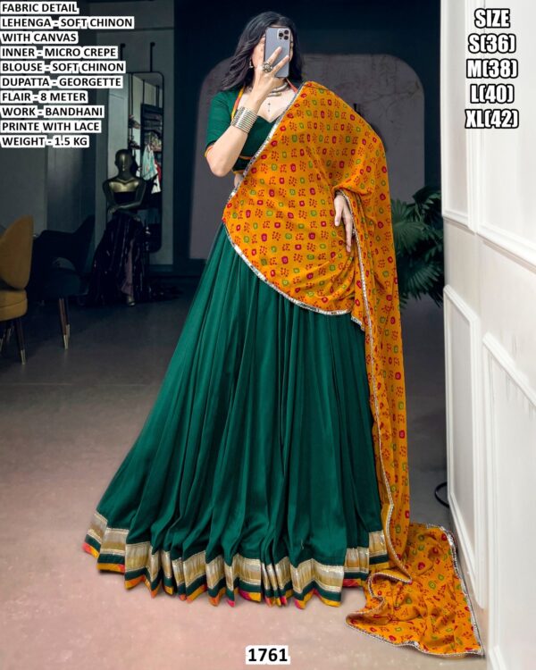 Navratri Special Chinon Lehenga For Women