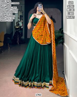 Navratri Special Chinon Lehenga For Women