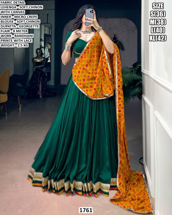 Navratri Special Chinon Lehenga For Women