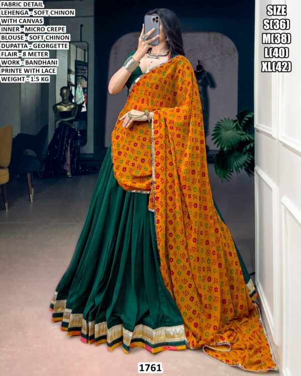 Navratri Special Chinon Lehenga For Women