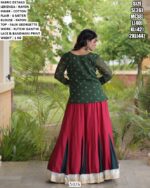 Women’s Rayon Lehenga With Bandhani Top
