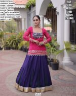 Women’s Rayon Lehenga With Bandhani Top