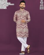 Men’s Printed Rayon Kurta With Pajama