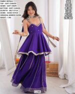 Modern Ethnic Peplum And Lehenga Set