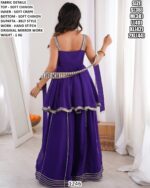 Modern Ethnic Peplum And Lehenga Set