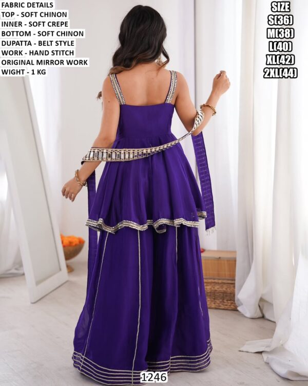 Modern Ethnic Peplum And Lehenga Set