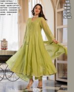 Chanderi Silk Floral Embroidered Suit Set