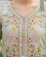 Premium Chinon Floral Embroidered Gown