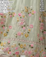 Premium Chinon Floral Embroidered Gown