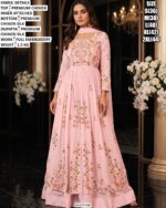 Premium Chinon Floral Embroidered Gown