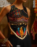 Kutchi Embroidered Crop Top With Bottom