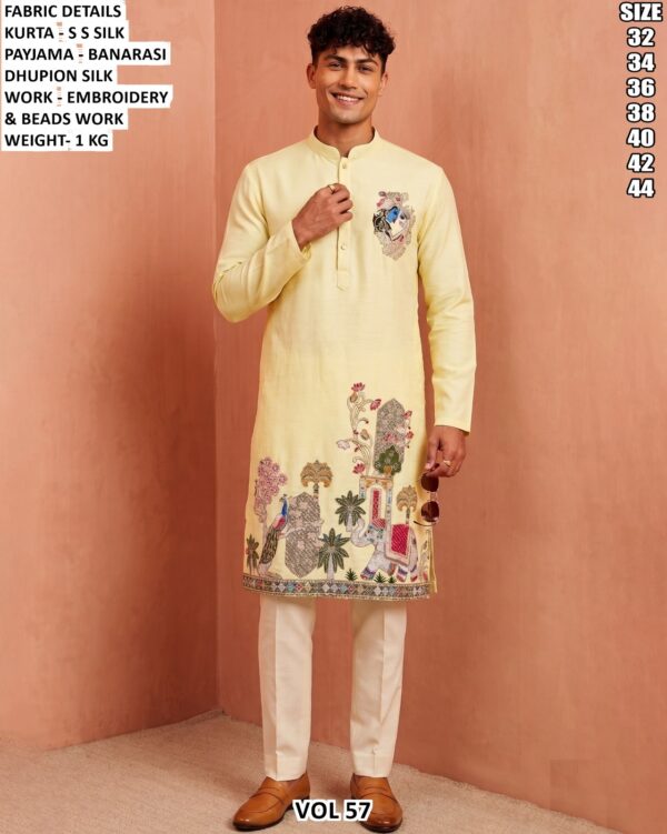 Heritage Embroidery Traditional Kurta Set For Men