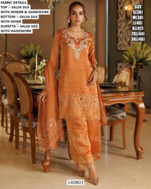 Wedding Wear Salsa Silk Suit Set For Women