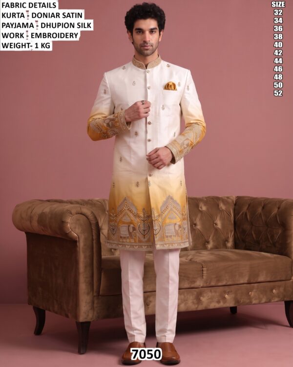 Royal Sherwani Style Kurta Set For Men