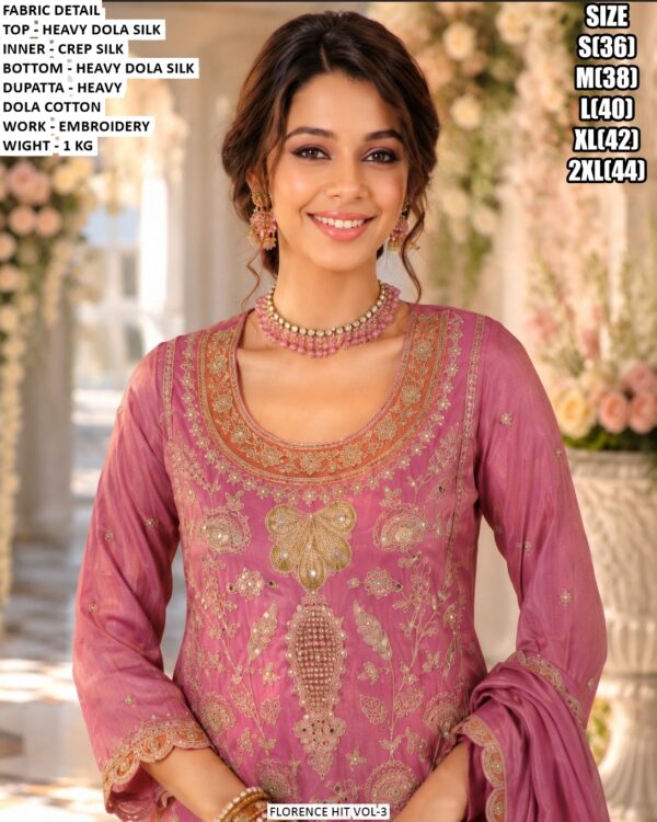 Dola Silk Embroidered Palazzo Suit For Women
