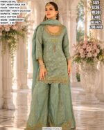 Dola Silk Embroidered Palazzo Suit For Women