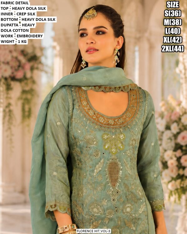 Dola Silk Embroidered Palazzo Suit For Women
