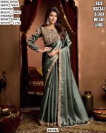 Shimmer Tissue Saree With Detailed Border