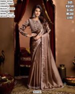 Shimmer Tissue Saree With Detailed Border