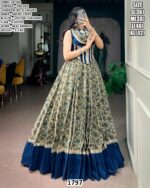 Stylish Mirror Work Blouse And Lehenga Set