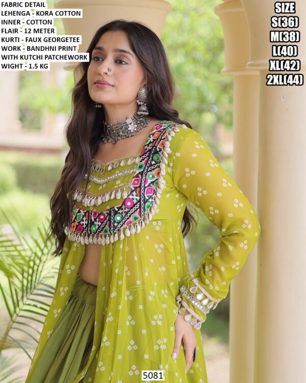 Kutchi Patchwork Crop Top Lehenga Set