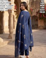 Floral Embroidered Chanderi Kurta Pant Set