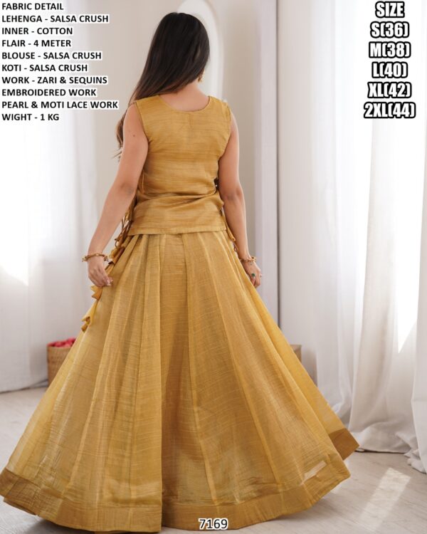Modern Festive Lehenga With Side Tie Koti