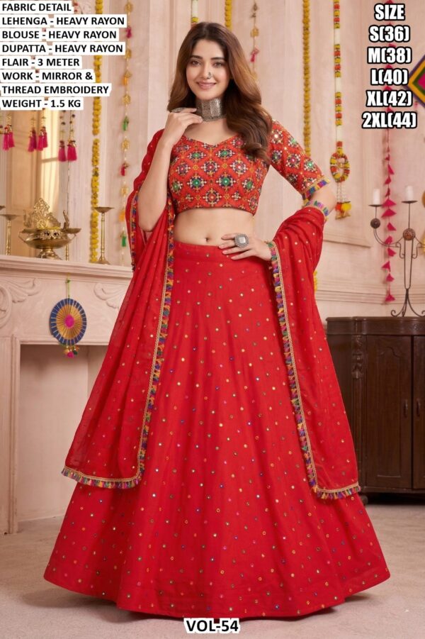 Traditional Embroidered Lehenga Set For Women