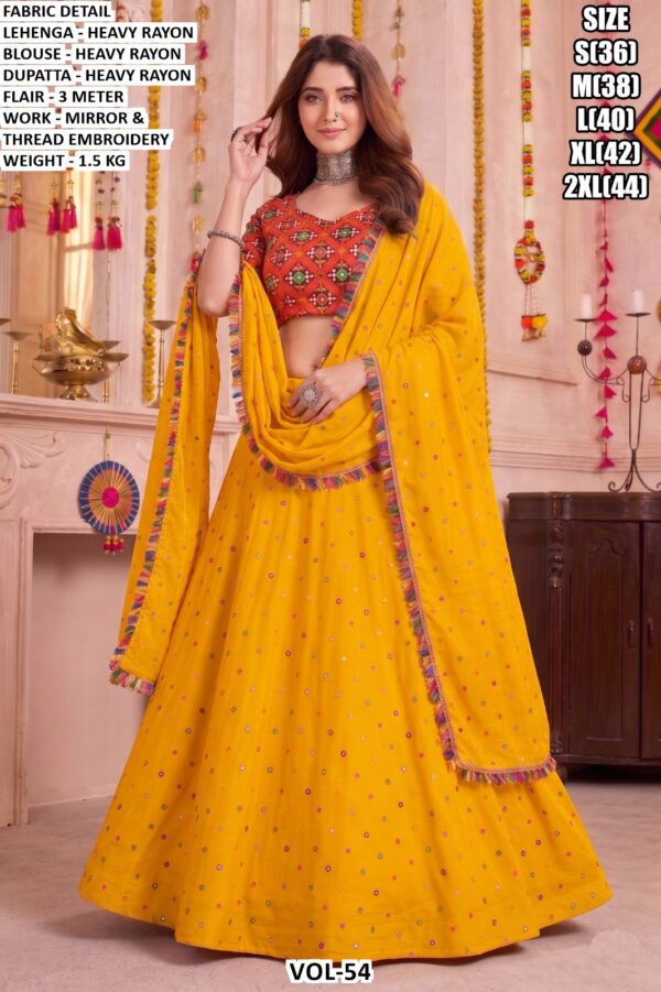 Traditional Embroidered Lehenga Set For Women