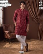Men’s Rayon Embroidered Kurta Pajama Set