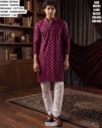 Men’s Rayon Embroidered Kurta Pajama Set
