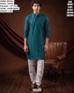 Men’s Rayon Embroidered Kurta Pajama Set