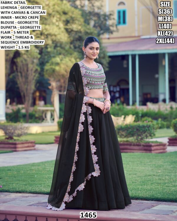 Designer Georgette Lehenga Choli With Dupatta