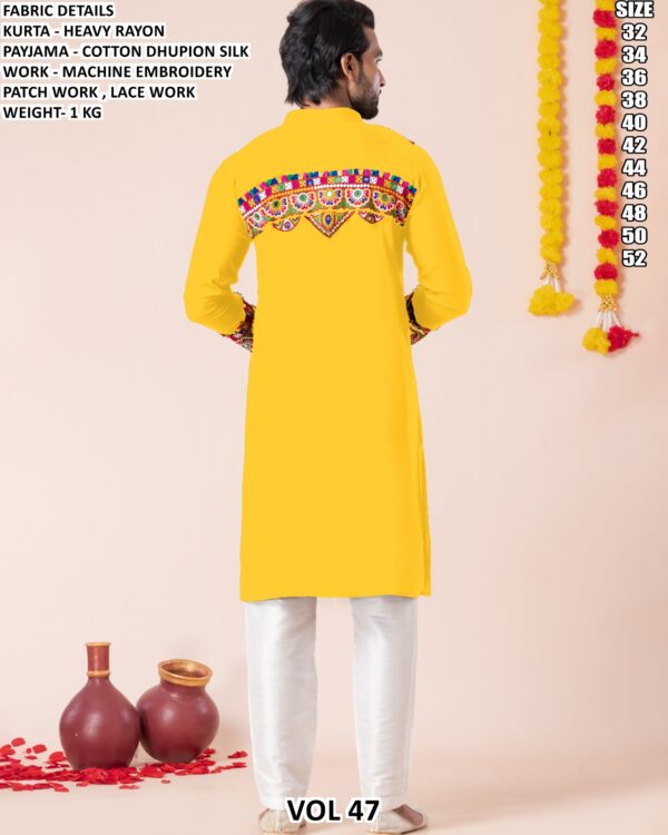Men’s Heavy Rayon Embroidered Kurta Pajama Set