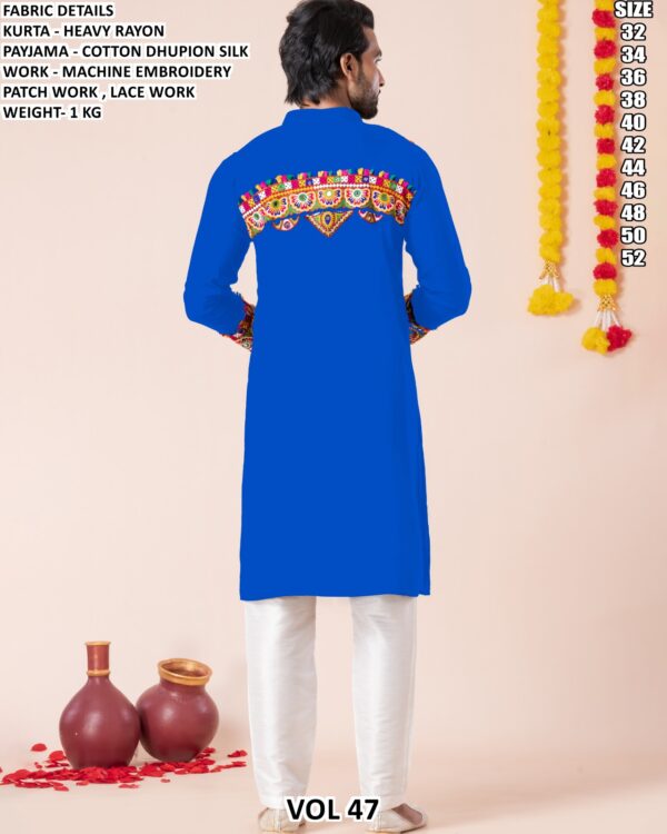 Men’s Heavy Rayon Embroidered Kurta Pajama Set