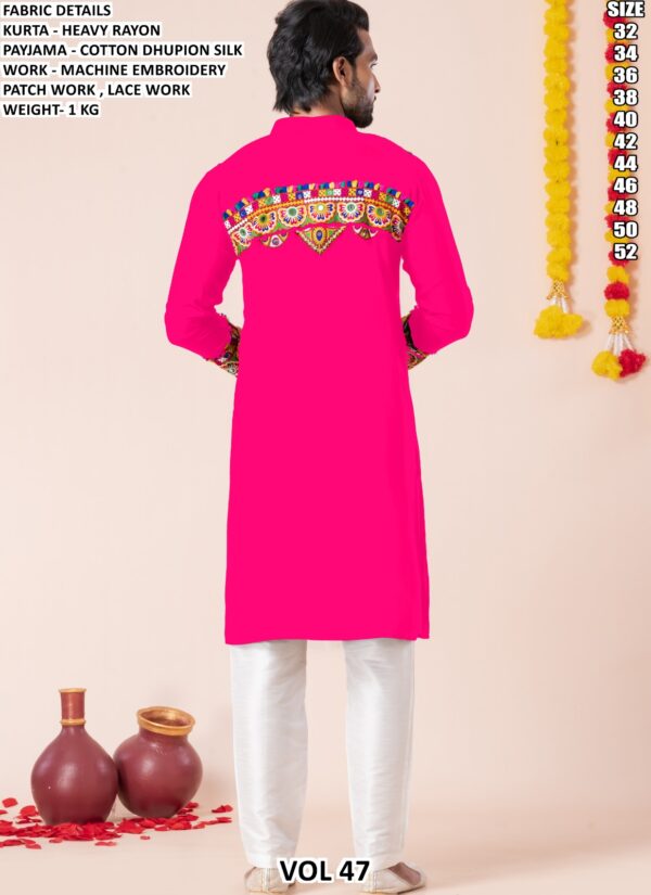 Men’s Heavy Rayon Embroidered Kurta Pajama Set