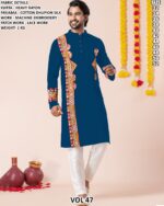 Men’s Heavy Rayon Embroidered Kurta Pajama Set