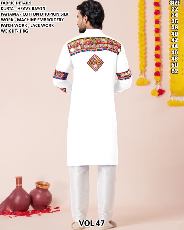 Men’s Heavy Rayon Embroidered Kurta Pajama Set