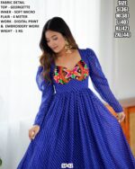 Digital Print And Embroidery Georgette Gown