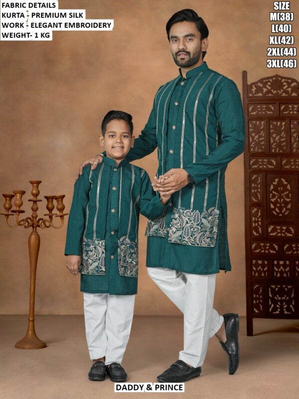 Premium Silk Family Matching Kurta